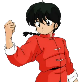 🙂 738840c6 Ranma Saotome Ranma ½ Anime, Vechtsport, Vechten, Personage, Cartoon telegram sticker