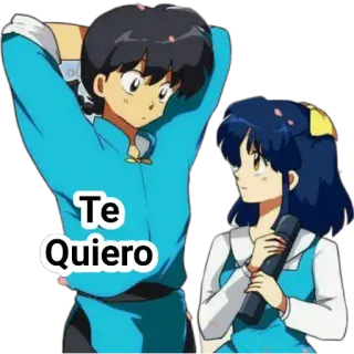 🙂 eaba08ad Te Quiero liefde, anime, koppel, romantiek, Spaans telegram sticker