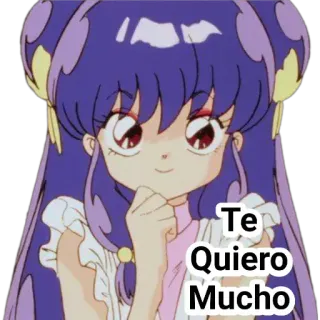 🙂 ec5fca54 Te Quiero Mucho Anime, Meisje, Leuk, Liefde, Expressie telegram sticker