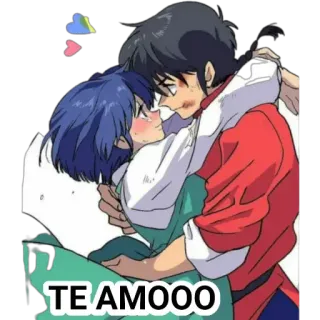 🙂 f253f853 TE AMO Anime, Liefde, Romantiek, Koppel telegram sticker