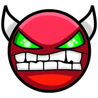 👿 6c110f4c Teufel, Dämon, wütend, Geometry Dash, Symbol, Spiel telegram sticker