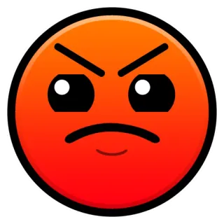 😡 8ebfea93 wütend, Emoji, Geometry Dash, Gesicht, frustriert telegram sticker