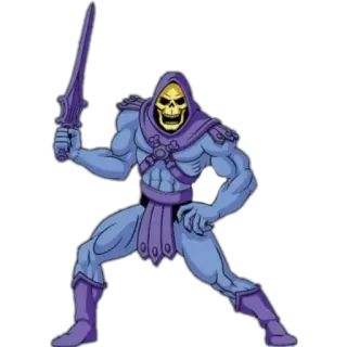 🙂 78bdafd7 Skeletor Masters of the Universe Cartoon, Bösewicht, Schwert, Schurke, He-Man telegram sticker