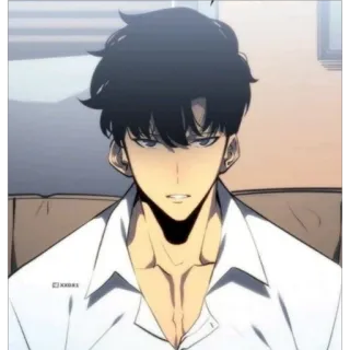 🙂 4593deb6 Sung Jinwoo Solo Leveling Аниме, Манхва, Solo Leveling, Сон Джин-Ву, Персонаж telegram sticker