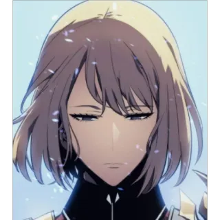 🙂 e872e213 Аниме, Женщина, Короткие волосы, Серьезная telegram sticker