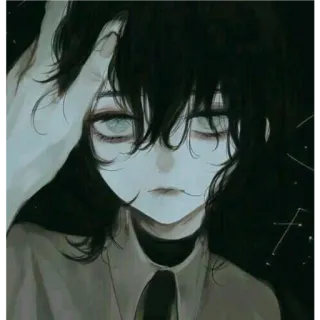 🌠 67d5a291 Anime, Emo, Gotyk, Manga, Przygnębiony, Smutny whatsapp sticker