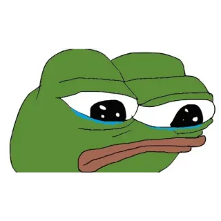🙂 02684799 Pepe the Frog пепе, лягушонок пепе, мем, грустный, плачущий, лягушка whatsapp sticker
