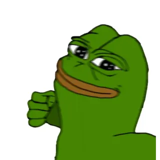 🙂 4b6ba8f1 Pepe the Frog пепе, лягушка, мем, интернет мем, самодовольный whatsapp sticker
