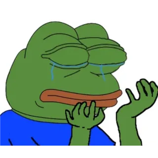 🙂 bb0e109e Pepe the Frog Пепе, Лягушка, Мем, Грустный, Плачет whatsapp sticker