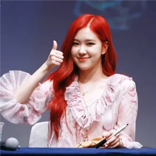 🙂 3754546b K-pop, Idol, Rosa, Cantante, Pollice in su, Celebrità, Donna, capelli rossi whatsapp sticker