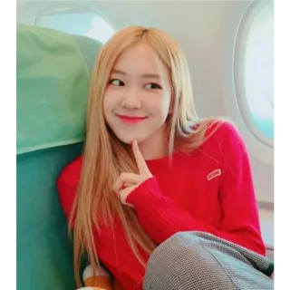 🙂 7f01a781 Rose cantante, K-pop, donna, capelli biondi, ritratto, Rosé, Blackpink whatsapp sticker