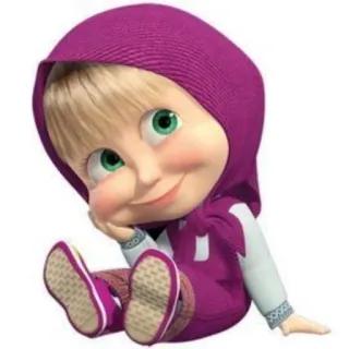 🌃 1227f667 Masha Masha and the Bear cartoon, animation, character, Masha and the Bear, tv show, kids, children whatsapp sticker