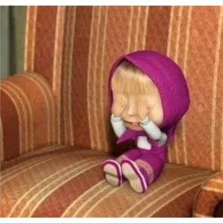 🙌 44a5f27d Masha Masha and the Bear cartoon, Masha, crying, sad, bear whatsapp sticker