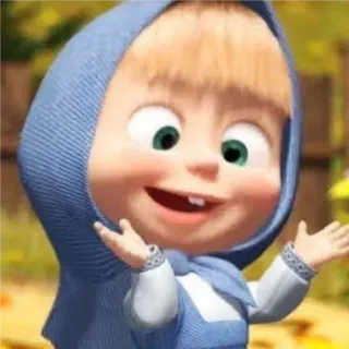 🌃 ba70d066 Masha Masha and the Bear cartoon, character, girl, masha and the bear, cute, animation whatsapp sticker