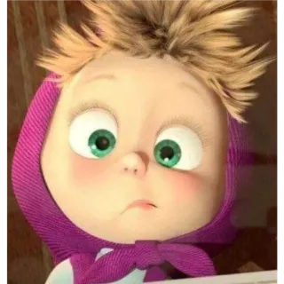 🌃 bba8c015 Masha Masha and the Bear cartoon, character, animation, cute whatsapp sticker