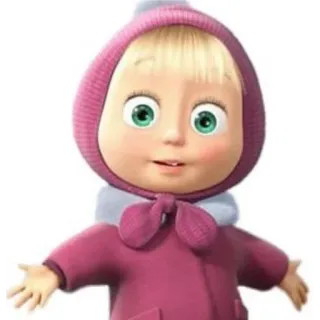 🌃 cb3d8235 Masha Masha and the Bear cartoon, Masha, character, animation, children's show whatsapp sticker