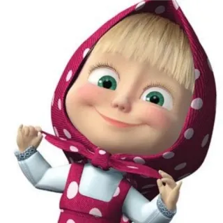🙂 e32248d1 Masha Masha and the Bear Masha, cartoon, character, girl, Masha and the Bear whatsapp sticker