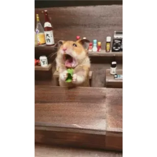 🙂 ec339bf9 hamster, bar, alcohol, schattig, dier, knaagdier telegram sticker