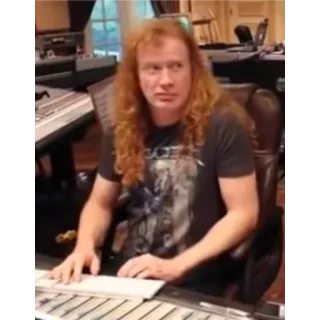 👀 449d4827 Dave Mustaine muzikant, Megadeth, gitarist, muziek telegram sticker