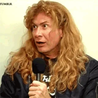 😨 8da182a8 Dave Mustaine Megadeth, muzikant, rock, metal, zanger telegram sticker