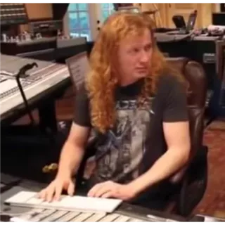 😐 f535186c Dave Mustaine Dave Mustaine, Megadeth, Metal, Muzikant, Opnamestudio telegram sticker