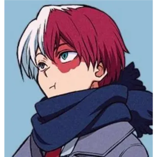 😗 a25721fa Shoto Todoroki My Hero Academia アニメ, 轟焦凍, 僕のヒーローアカデミア, ヒロアカ, キャラクター, マフラー whatsapp sticker
