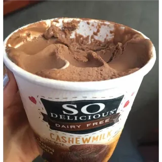 🙂 2cee5afe SO DELICIOUS DAIRY FREE CASHEWMILK ijs, toetje, lactosevrij, veganistisch, chocolade, cashew whatsapp sticker