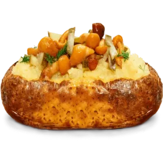 😁 ad6215a3 มันฝรั่ง, เห็ด, อาหาร, จาน, มังสวิรัติ, มันฝรั่งอบ telegram sticker