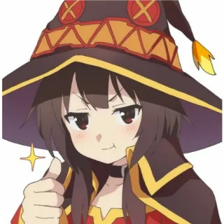 👍 ceb8d5e3 Megumin Konosuba Anime, Megumin, Konosuba, Pulgar arriba, Lindo, Mago, Hechicero, Isekai telegram sticker