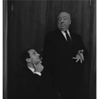 😏 e9be58fc Alfred Hitchcock, Réalisateur, Interview, Noir et blanc, Réalisateur whatsapp sticker