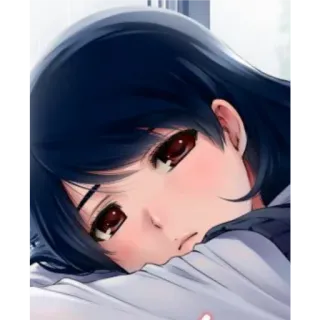 😞 b11a765a อนิเมะผู้หญิง, มังงะ, เศร้า, ง่วง, ผู้หญิง telegram sticker