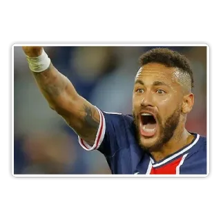 😡 edf136de Neymar Neymar, soccer player, athlete, football, sports, PSG telegram sticker