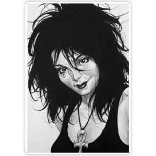 😷 35b92782 Death The Sandman Mort, The Sandman, DC Comics, Gothique, Pâle whatsapp sticker