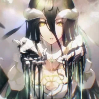 📍 73399dd7 Albedo Overlord Anime, Fantasy, Dämon, Mädchen, Albedo whatsapp sticker