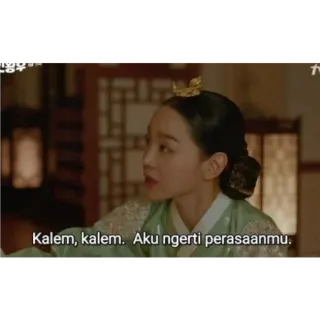 🙂 1abf4f7b Kalem, kalem. Aku ngerti perasaanmu. femme, personne, intérieur, parler, calme, expression telegram sticker