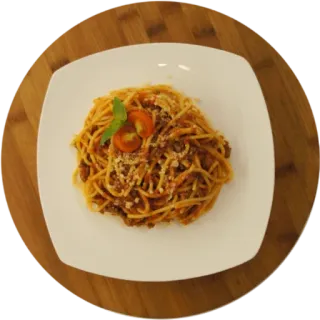 😙 3d6022e5 spaghetti, pasta, italian food, tomato sauce, meal, dish telegram sticker