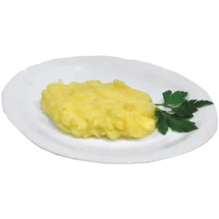😇 9b0494fb mashed potatoes, potato, food, dinner, lunch, side dish telegram sticker