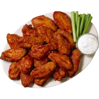 ⚡ b2064392 food, chicken wings, celery, ranch telegram sticker