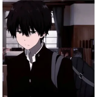 🍀 351bbd2d 애니메이션, 소년, 교복, 검은 머리, 애니, 십대, 학생 telegram sticker