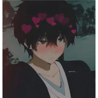 🍀 72270a1a 애니메이션, 하트, 만화, 귀여운, 디지털 아트, 만화 telegram sticker