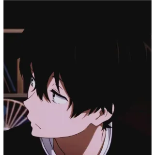 🍀 7fd6922c 애니메이션, 소년, 검은 머리, 만화, 인물 사진, 미술 telegram sticker