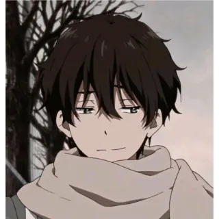 🍀 a611c664 애니메이션, 만화, 머플러, 남성, 캐릭터, 인물사진 telegram sticker