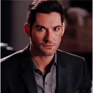 🙂 175dd77b Lucifer Morningstar Lucifer lucifer, tom ellis, tv serie, duivel, pak, charmant, knap telegram sticker