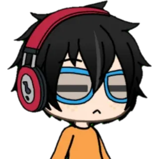 😑 331fed28 Desenho animado, Óculos, Fones de ouvido, Personagem, Arte digital whatsapp sticker