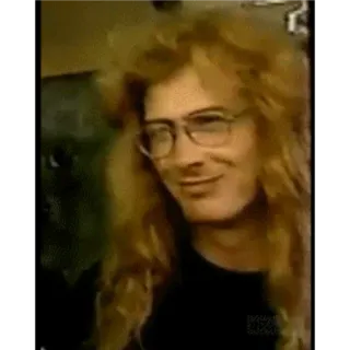 🙂 4adc8955 Dave Mustaine musicien, métal, lunettes, guitare, Megadeth telegram sticker