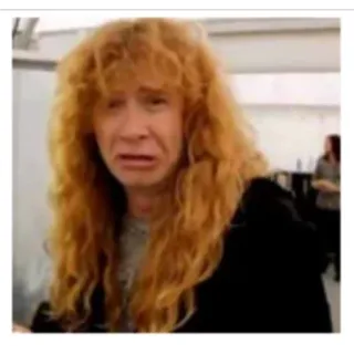 😟 dde52923 Dave Mustaine pleurer, musicien, metal, triste, dave mustaine telegram sticker