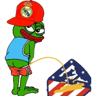😈 2eadef19 Pepe the Frog pepe, grenouille, foot, drôle, mème whatsapp sticker