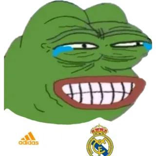😂 5a6724f0 Pepe the Frog pepe, grenouille, mème, real madrid, rire, pleurer whatsapp sticker