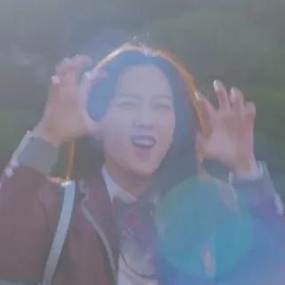 😬 acf93235 女人, 校服, 表情, 姿势, 学生, 女孩 telegram sticker