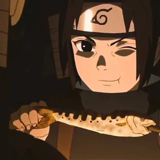 🗡️ e8fec2f2 Itachi Uchiha Naruto 애니메이션, 나루토, 이타치, 우치하, 생선, 음식 telegram sticker